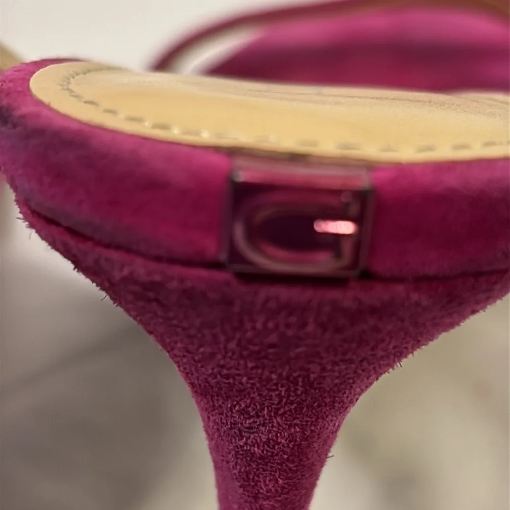 Guess Women's Kabelle4 Heeled Sandal Fuchsia Size 9 Strappy Stiletto Suede - Picture 8 of 8